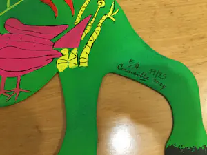 Corneille - Chat vert avec Oiseau metal sculpture kopen? Bied vanaf 590!