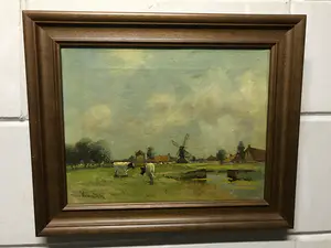Toon Verplak - Hollands landschap met Koeien kopen? Bied vanaf 60!