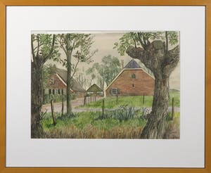 Nic Loning - aquarel ‘Stoutenburg‘ - 1981. kopen? Bied vanaf 1!