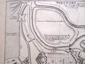 Niet of onleesbaar gesigneerd - J.B. Nolin - Nieuport ville forte et Port du Comté de Flandre (...) - ca. 1700 kopen? Bied vanaf 1!