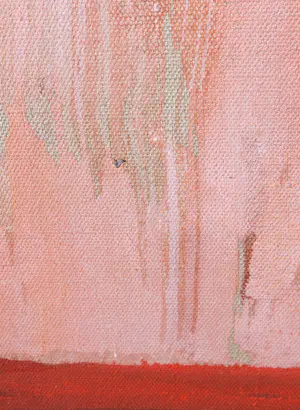 Eveline Visser - Olieverf op doek, Lichtblauw stilleven in rood interieur (Groot) kopen? Bied vanaf 100!