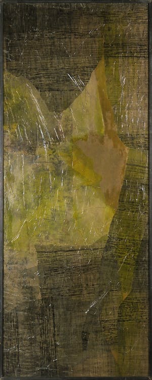 Corry van Hoof - Gemengde techniek op paneel, Zonder titel - Ingelijst kopen? Bied vanaf 1!