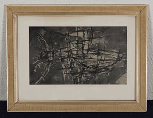 Frans van der Heide - Compositie - 1963 - gewassen inkt op papier - BKR Rotterdam kopen? Bied vanaf 20!