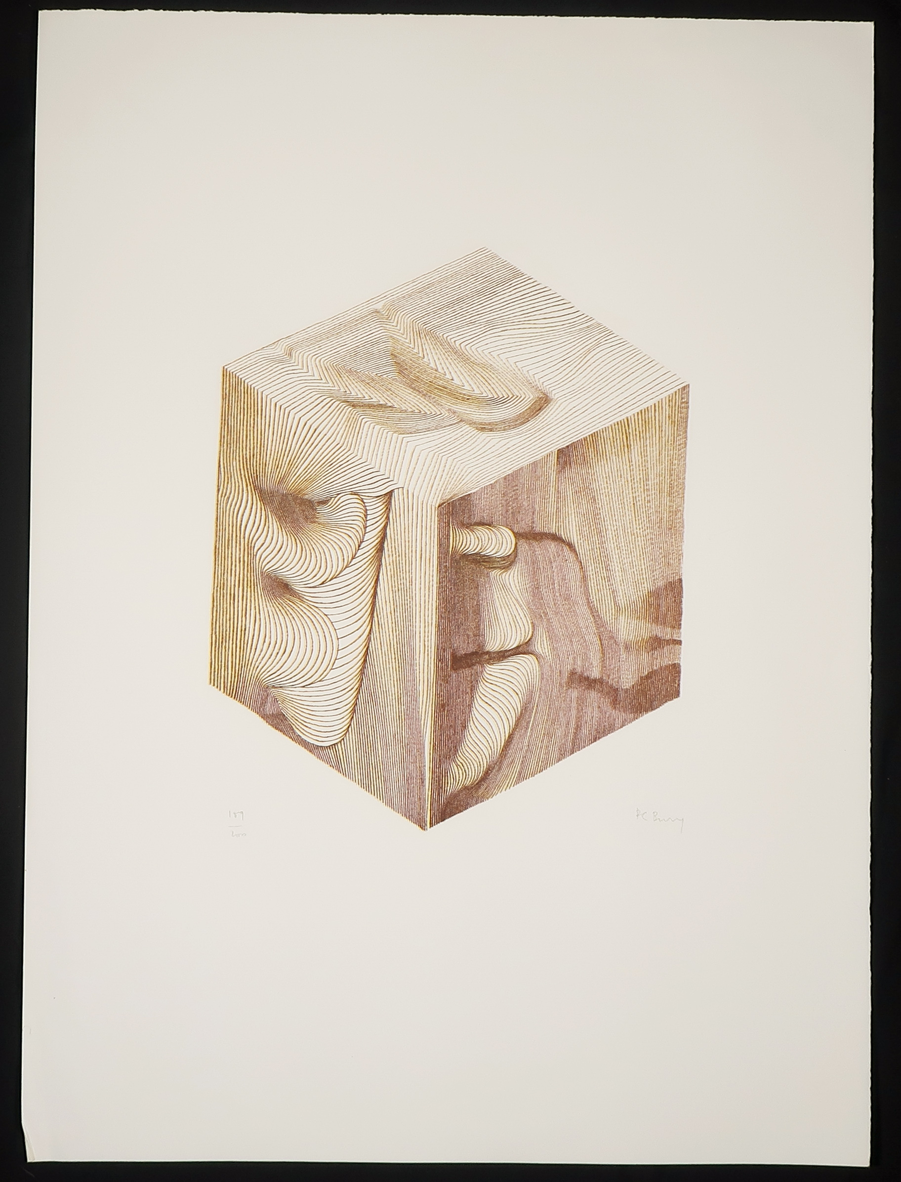 Pol Bury - Zeefdruk, Z.T. Kubus kopen? Bied vanaf 60!