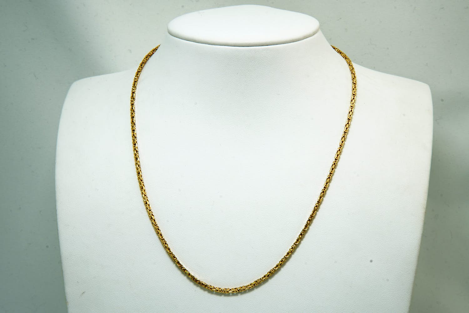 01 - Stijlvol 14 karaat geel gouden konings collier - vierkante schakel kopen? Bied vanaf 380!