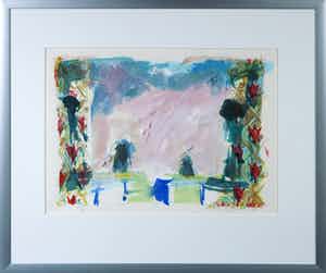 Richard Smeets - Zeefdruk, Zonder titel - Ingelijst verkocht voor € 20!