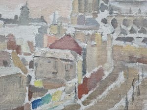 Niet of onleesbaar gesigneerd - Stadsgezicht in de Sneeuw kopen? Bied vanaf 1!