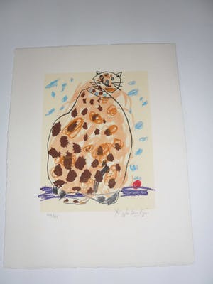 Kees Salentijn - Zeefdruk, Titel. "Mijn kater". kopen? Bied vanaf 45!