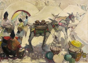 Willem Jilts Pol - Olieverf op doek, Ezeltjes - Ingelijst kopen? Bied vanaf 250!