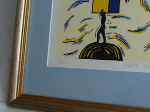 Hans Wap - Ingelijste zeefdruk , Nieuwe woning - 2007 – oplage 60 ex. kopen? Bied vanaf 50!