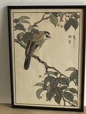 Niet of onleesbaar gesigneerd - Twee Chinese schilderijen met vogels kopen? Bied vanaf 10!