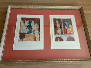 Erik Kierkels - 2 zeer fraaie zeefdrukken in prachtlijst kopen? Bied vanaf 10!