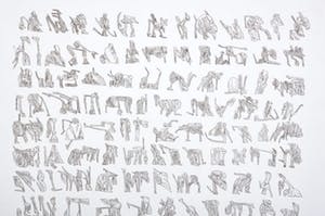 Henri Plaat - Zeefdruk. Compositie met figuren, kopen? Bied vanaf 45!