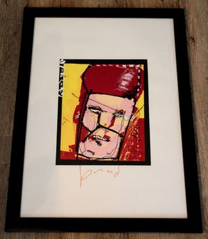 Buy Herman Brood - Ingelijste zeefdruk: Belgische paus? Bid from 299!