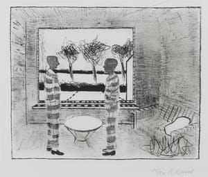 Roger Raveel - Ets, Neen, dit zijn geen gevangenen - Ingelijst kopen? Bied vanaf 600!