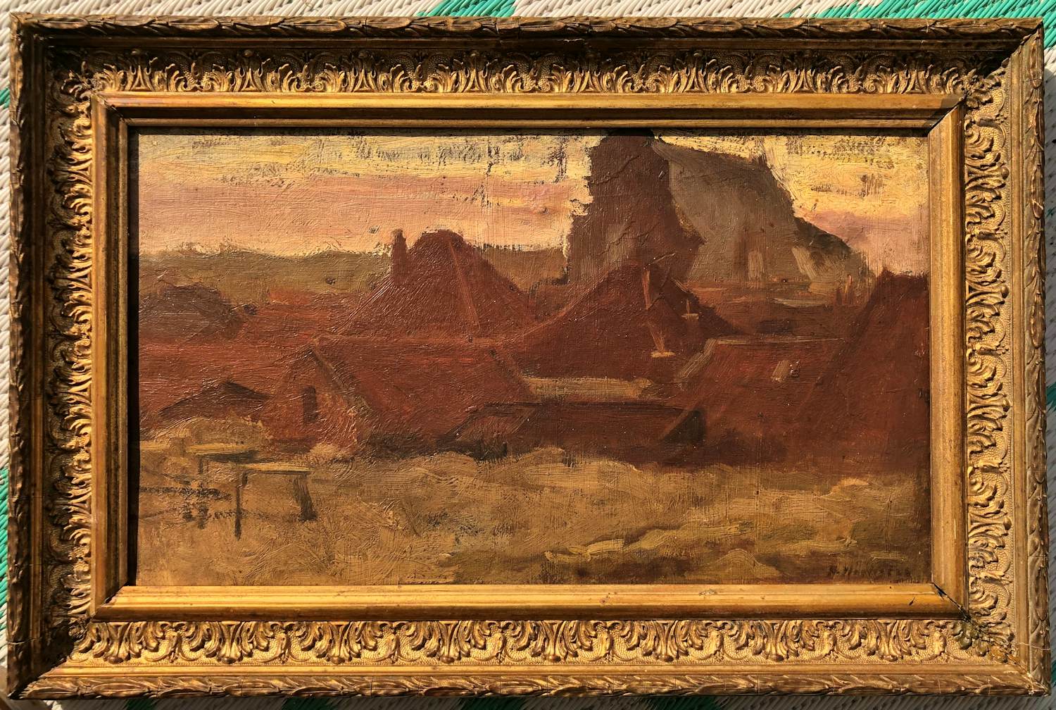 Henri Heyligers - Gezicht op Katwijk aan zee vanuit de duinen. verkocht voor € 250!