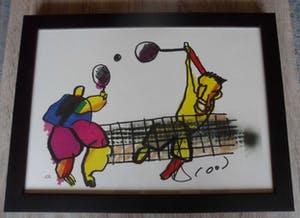Herman Brood - Zeefdruk. Titel, "Tennissers ". kopen? Bied vanaf 175!