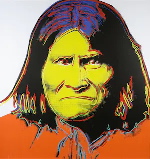 Andy Warhol - Geronimo uit de serie Cowboys & Indians - Ingelijst kopen? Bied vanaf 1!