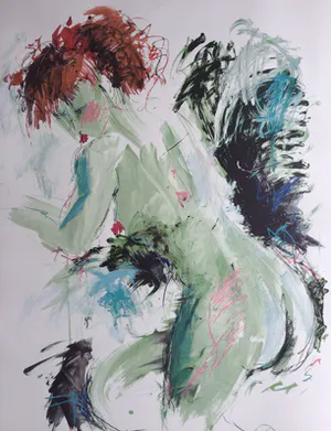 Annemarie de Groot - Subtiel naakt | Grote kleuren zeefdruk kopen? Bied vanaf 45!