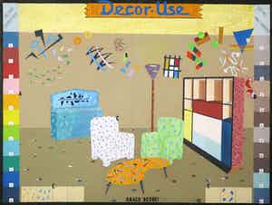 Niet of onleesbaar gesigneerd - Olieverf op doek, Decor-Use (Groot) verkocht voor € 1!