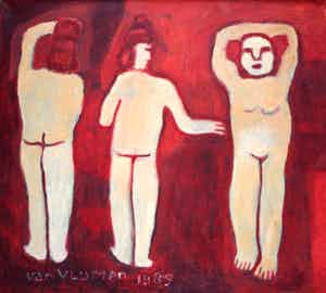 Koos van Vlijmen - Olieverf op doek - 1989 verkocht voor € 155!