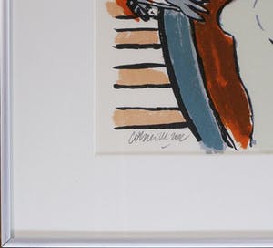 Corneille - Zeefdruk. Titel. "Femme et animeaux XIV kopen? Bied vanaf 120!