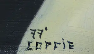 Ronald Coffie - Olieverf op doek, Compositie in kleuren I - Ingelijst kopen? Bied vanaf 1!
