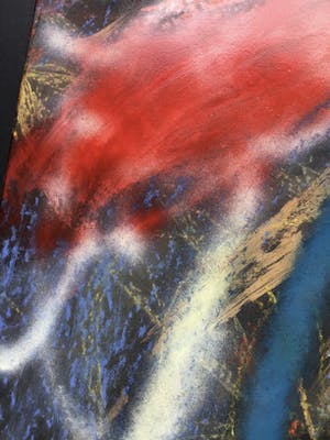 Niet of onleesbaar gesigneerd - Modern schilderij , gemengde techniek in passe-partout kopen? Bied vanaf 1!