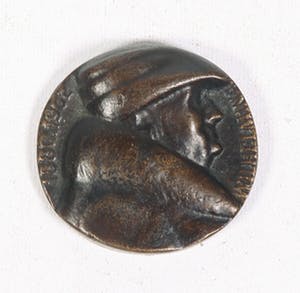 Nico Onkenhout - Bronzen plaquette, Koningin Wilhelmina kopen? Bied vanaf 20!