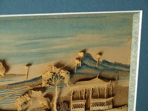 Curiosa - Uit kurk gesneden Oosters landschap – Jaren ‘80 kopen? Bied vanaf 50!