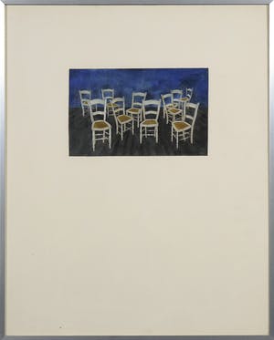 Theo Bitter - Gouache, Stoelen - Ingelijst kopen? Bied vanaf 100!
