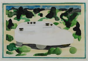 Elizabeth de Vaal - Gouache, Mas del pigeonet - Ingelijst kopen? Bied vanaf 40!