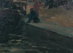 Willem Adrianus Grondhout - Olieverf op paneel, Pont de Tournelles Paris - Ingelijst kopen? Bied vanaf 100!