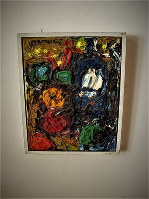 Jan Battermann - Krachtig Pasteus Abstract OLIEVERF 1957- Museum Fodor expositie- gesigneerd kopen? Bied vanaf 30!