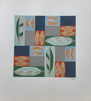 Ton Pape - Gouache - Geometrisch Abstract nr 252 kopen? Bied vanaf 35!