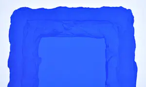 Bram Bogart - Blauw - Kleurenzeefdruk, gesigneerd, 55x42 cm, 1975 kopen? Bied vanaf 850!