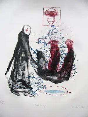 Olaf Nicolai - 2 FARBLITHOGRAPHIEN " GABE " und " VERTEILUNG " . kopen? Bied vanaf 150!