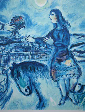 AcheterMarc Chagall - Lovers over Paris - Lithografie - 1985? Enchérissez de 300!