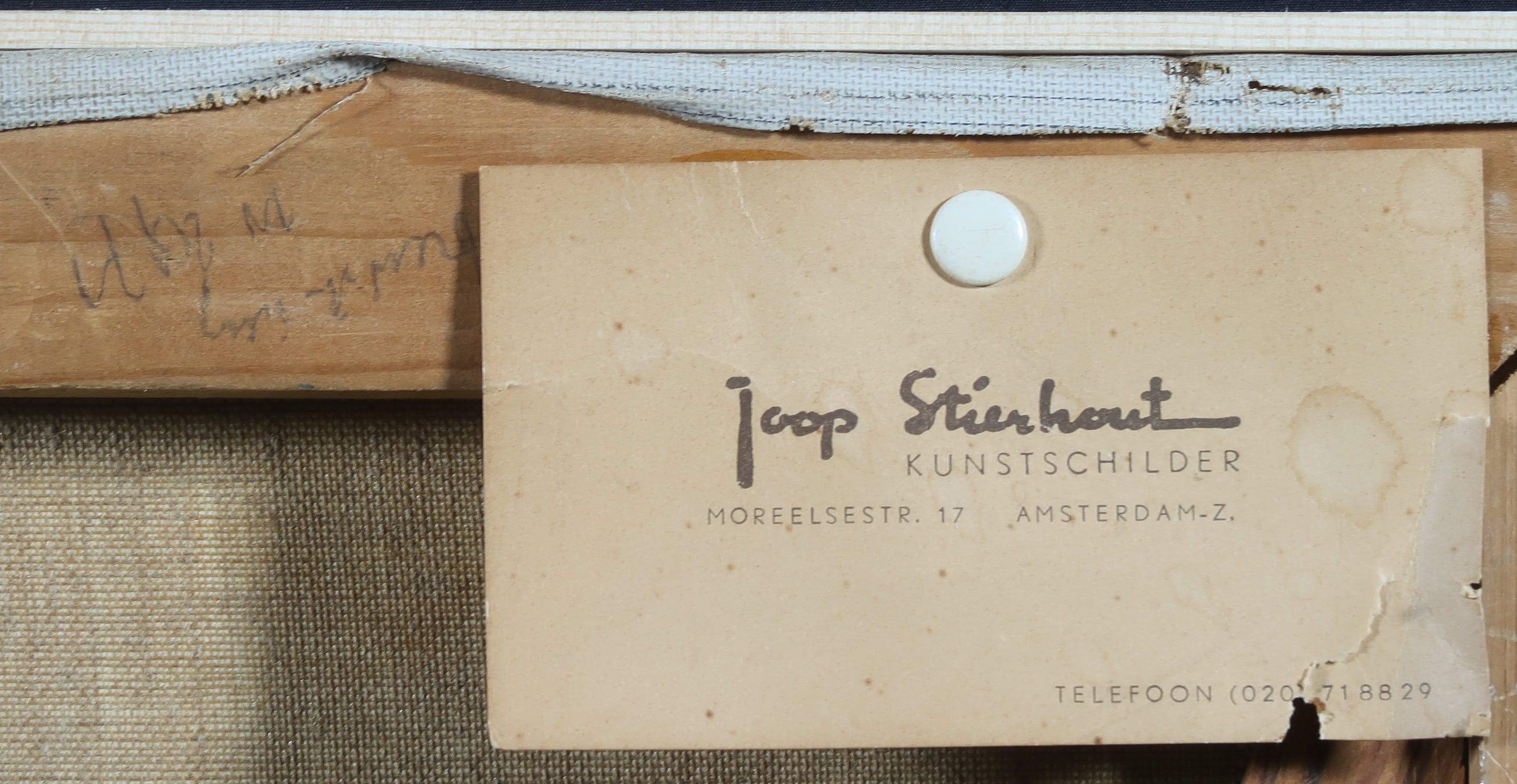 Joop Stierhout - Olieverf op doek, Binnenplaats - Ingelijst kopen? Bied vanaf 350!