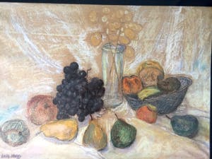 Louis Meys - Stilleven met Fruit - Krijttekening, Ingelijst kopen? Bied vanaf 79!