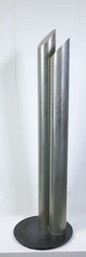 Rudolf Wolf - Metalen sculptuur, 2 vorm, 2 zuilen kopen? Bied vanaf 250!