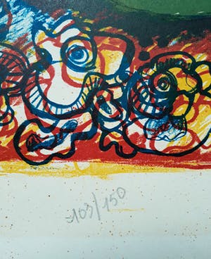 Jan Cobbaert - Fantasielandschap, litho kopen? Bied vanaf 1!