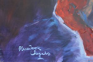 Alexander Vogels - Bacon's room - olieverf - GROOT kopen? Bied vanaf 675!