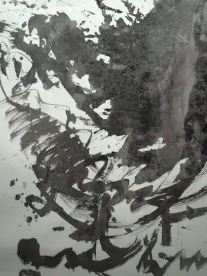 Anton Heyboer - Acrylverf , Abstracte voorstelling Oervogel / Kip – 79 x 107 cm. kopen? Bied vanaf 150!