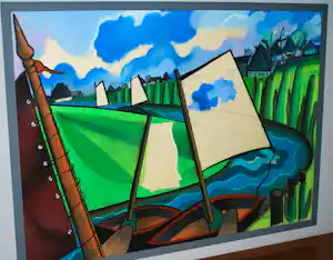Wim Hendriks - Tuindersschuiten in West-Friesland - gem. techniek 1977 vendu pour 125€ !