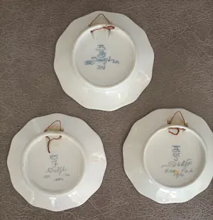 Porceleyne Fles - 3 mini-wandborden 1887, 1961, 3 x 10 x 10 cm kopen? Bied vanaf 10!