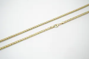 Elegant geel-gouden unisex collier/ketting - Vossestaart schakels - lengte 50cm kopen? Bied vanaf 270!