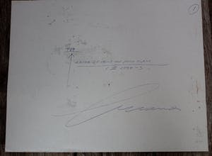 Eugene Brands - aquarel: rouge et vert au fond blanc - 1994 (achterzijde gesigneerd, zie foto's) kopen? Bied vanaf 1150!