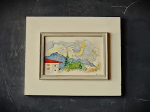 Karel van Seben - Omstreeks 1970 geschilderd post-impressionistisch olieverf "Zwitserland" kopen? Bied vanaf 43!