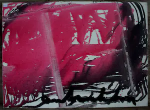 Anton Heyboer - Abstracte aquarel op doek kopen? Bied vanaf 225!